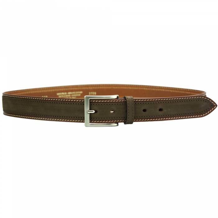 Two-tone Italian Leather Belt, Casual or Dressy, 1-1/4" wide