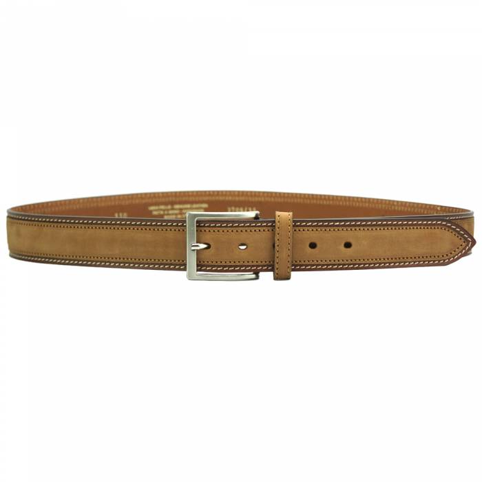 Two-tone Italian Leather Belt, Casual or Dressy, 1-1/4" wide