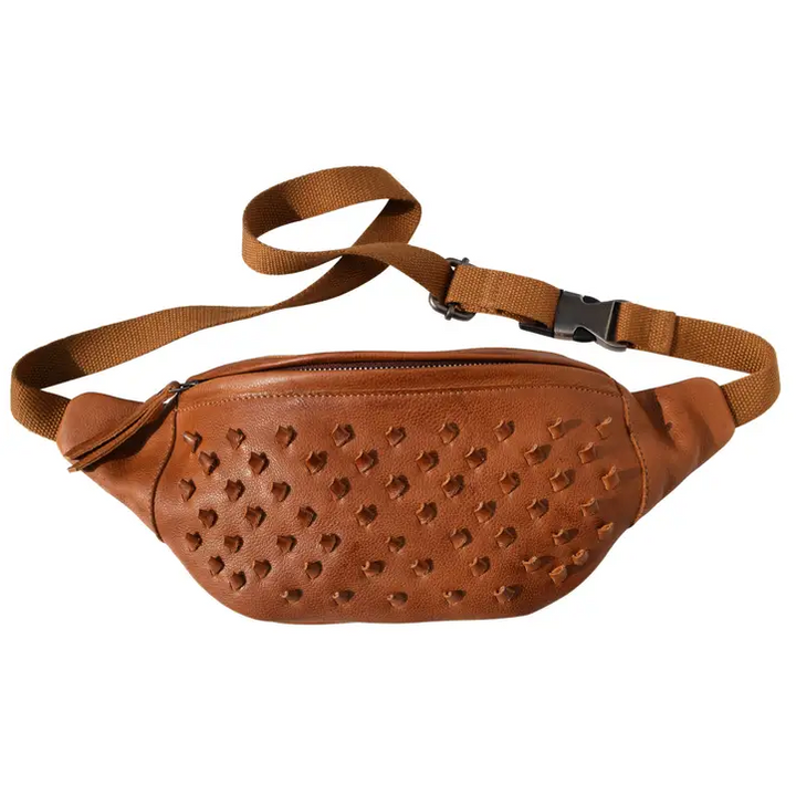 Jessie Leather Waist Pack with Leather Knot Accents