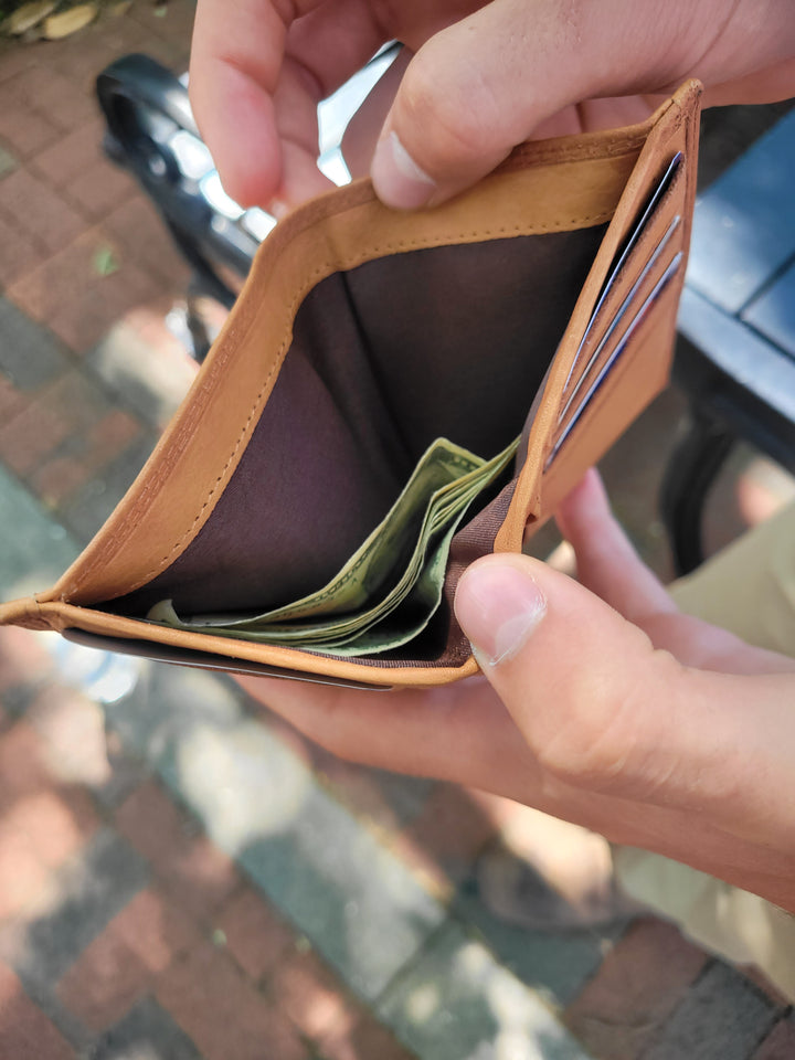 Short Card Wallet with Bills Section