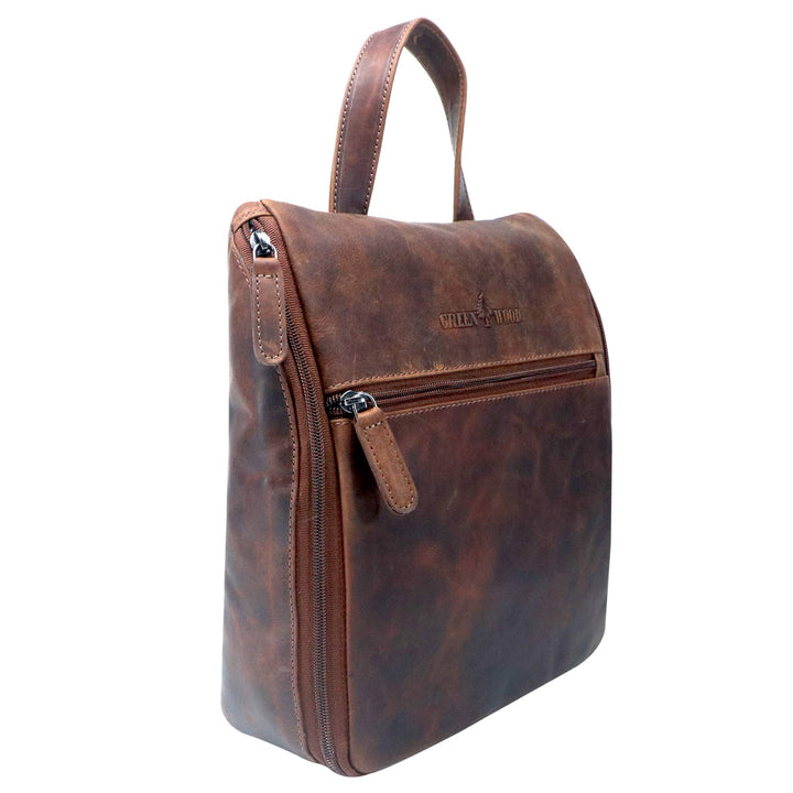 Leather Hanging Toiletry Bag (Unisex)