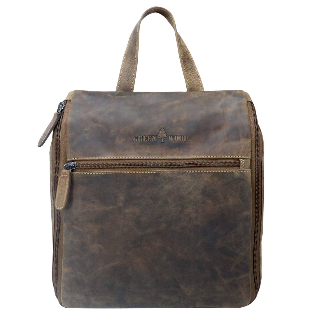 Leather Hanging Toiletry Bag (Unisex)