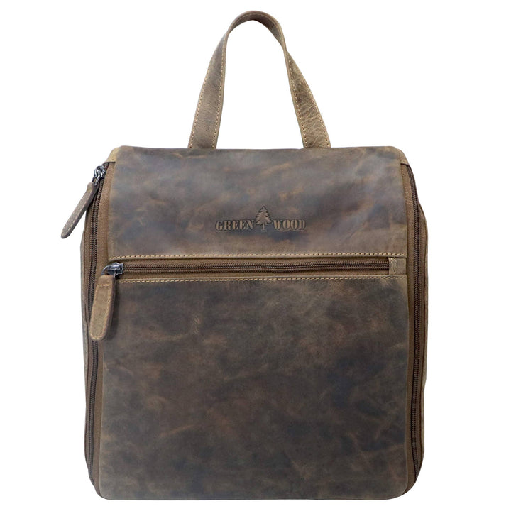 Leather Hanging Toiletry Bag (Unisex)