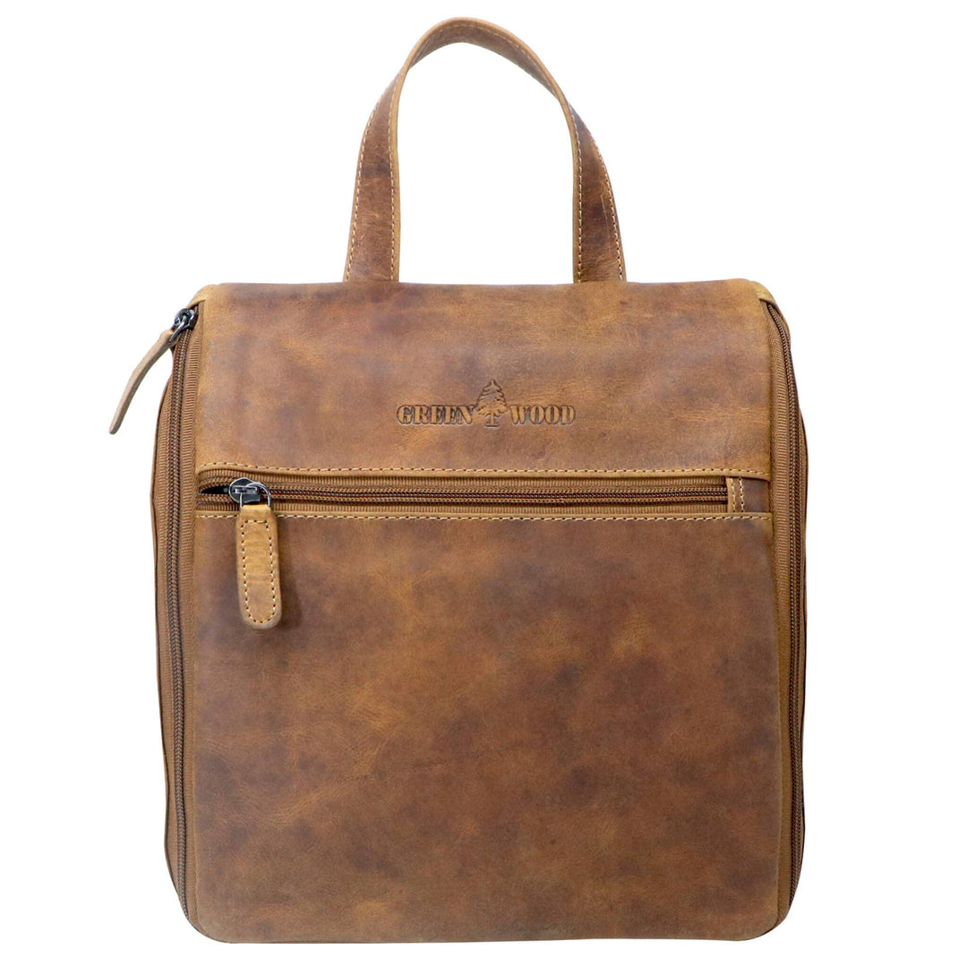 Leather Hanging Toiletry Bag (Unisex)