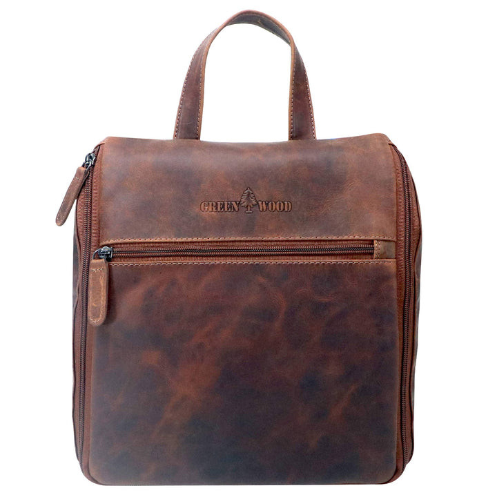 Leather Hanging Toiletry Bag (Unisex)