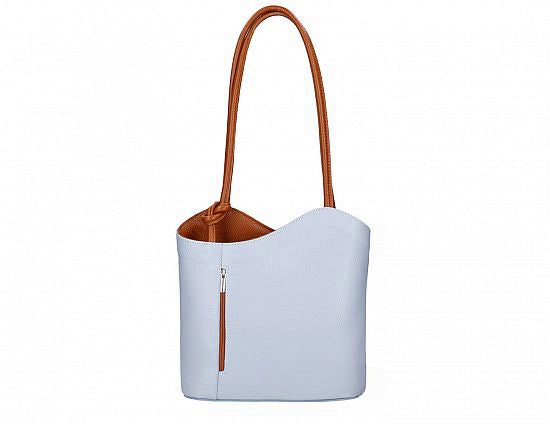 Convertible Handbag in Pebble-Grain Leather