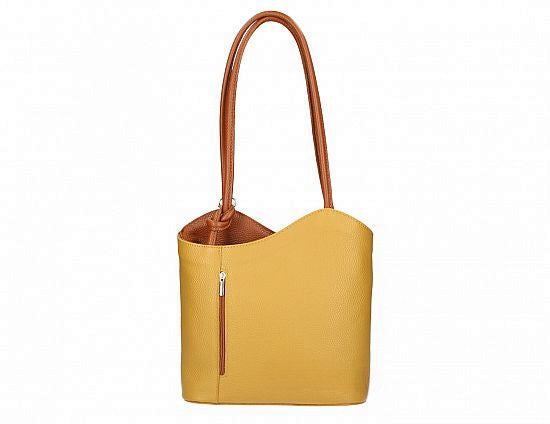 Convertible Handbag in Pebble-Grain Leather
