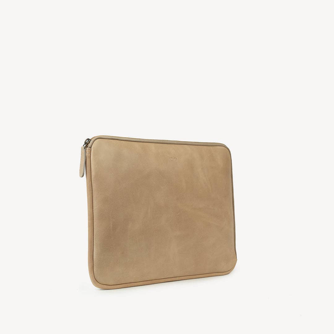 Leather Laptop Sleeve with Zipper