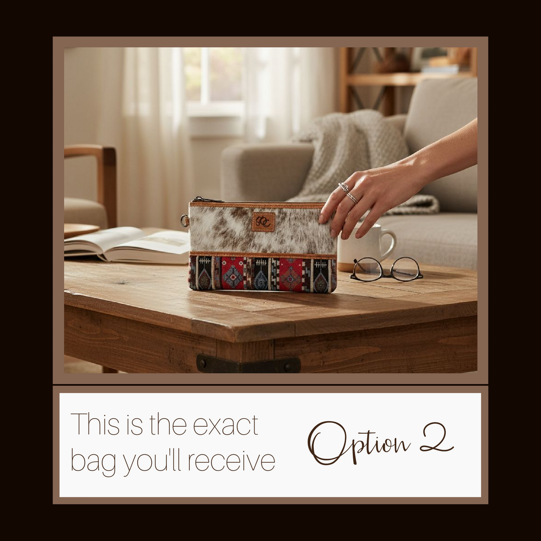 Stevie | Leather Crossbody, Shoulder Bag | Compact-Size Bag | Uniquely One-of-a-Kind Hair-On Cowhide & Aztec Accents