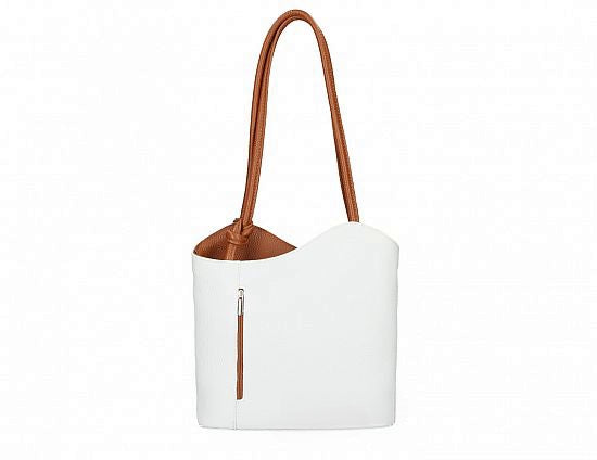 Convertible Handbag in Pebble-Grain Leather