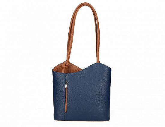Convertible Handbag in Pebble-Grain Leather