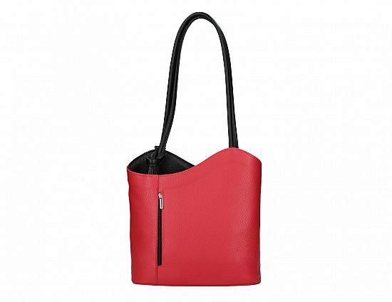 Convertible Handbag in Pebble-Grain Leather