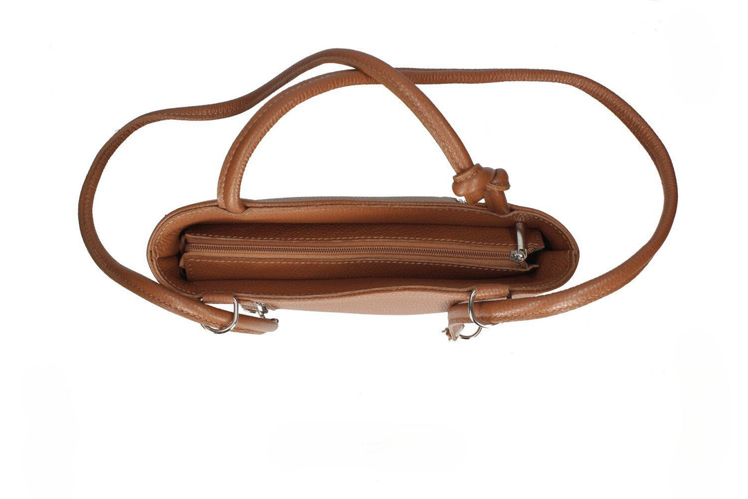 Convertible Handbag in Pebble-Grain Leather