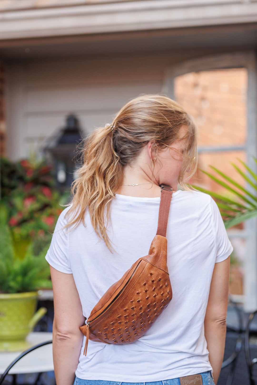 Jessie Leather Waist Pack with Leather Knot Accents