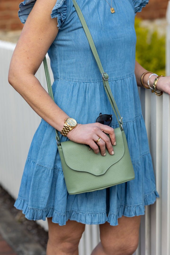 Elle | Mini Bag with Scallop-edge Flap