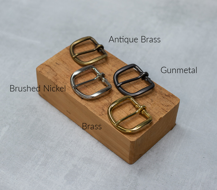 Water Buffalo Leather Belt, 1-1/4" wide, Round Buckle [Quick Ship]