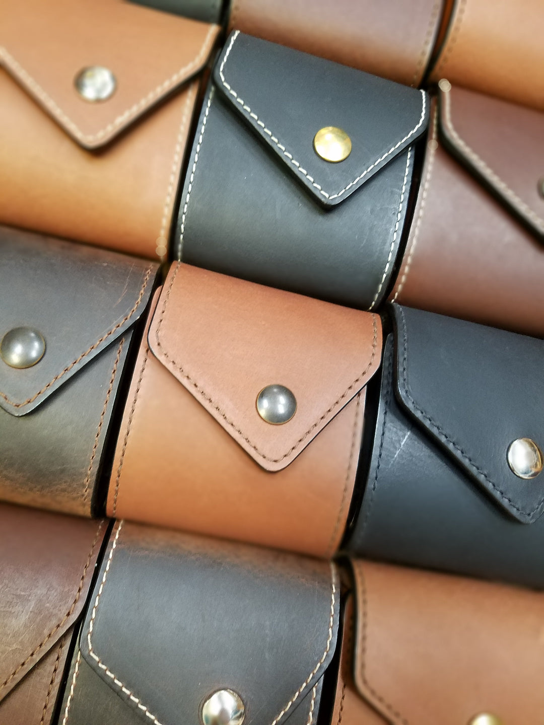 Leather Ammo Case for Large Caliber PISTOL Rounds