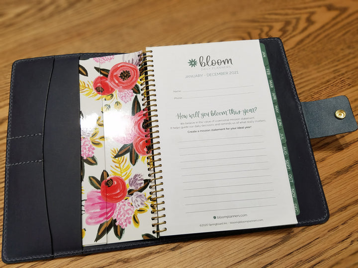 Leather Day Planner Cover with Calendar Insert