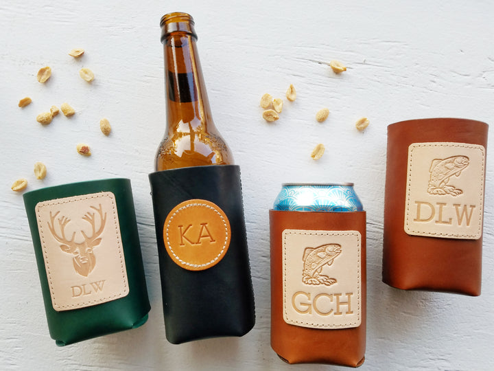 Leather Koozie | Can or Bottle Holder