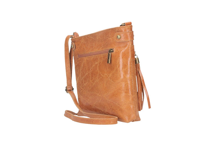 Leather Cross-body | 'Crushed' texture
