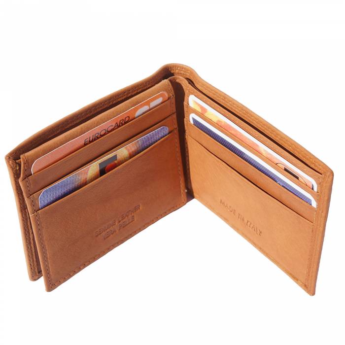 Slim Bi-Fold Wallet with Flip-up Flap