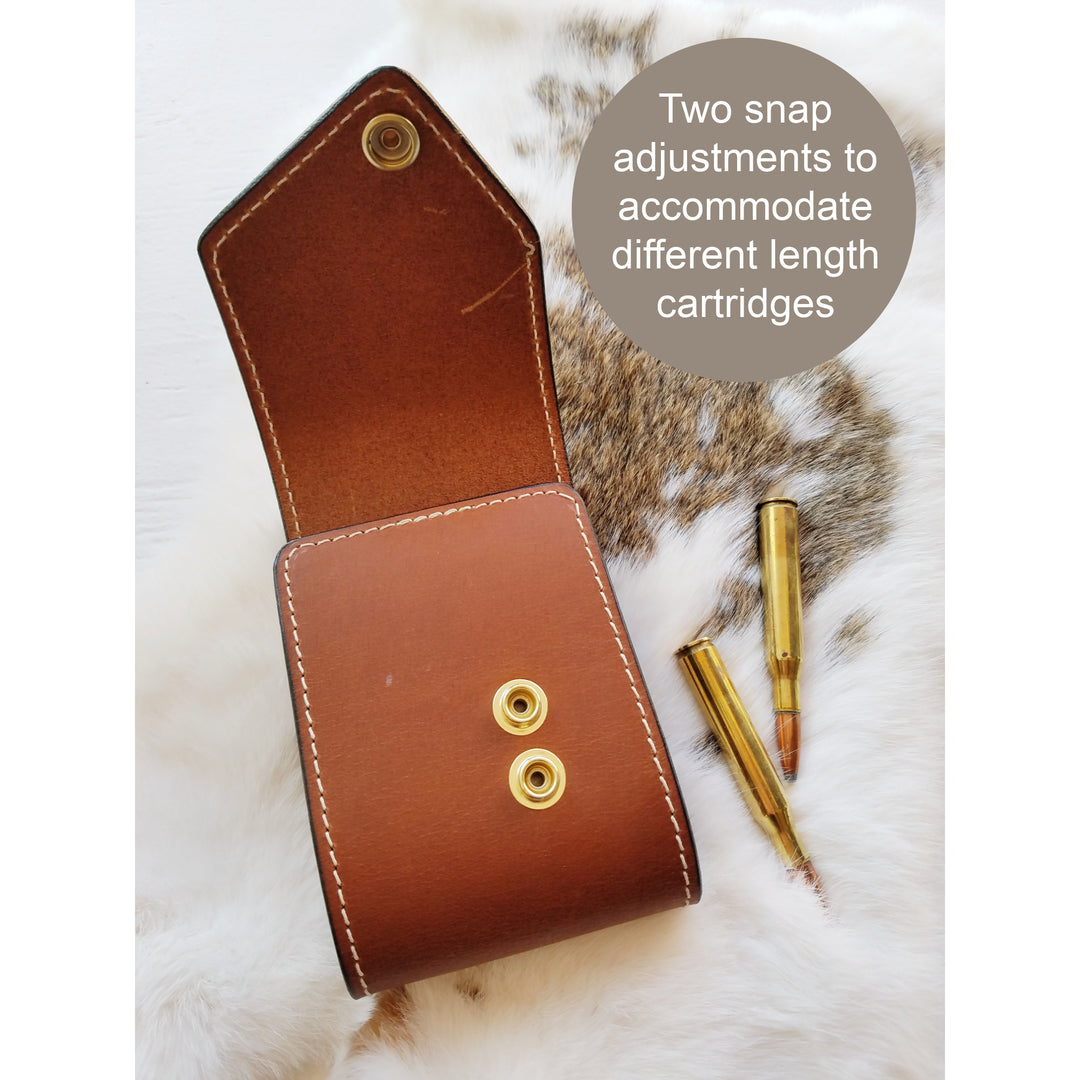 Leather Ammo Case for BIG-BORE Cartridges
