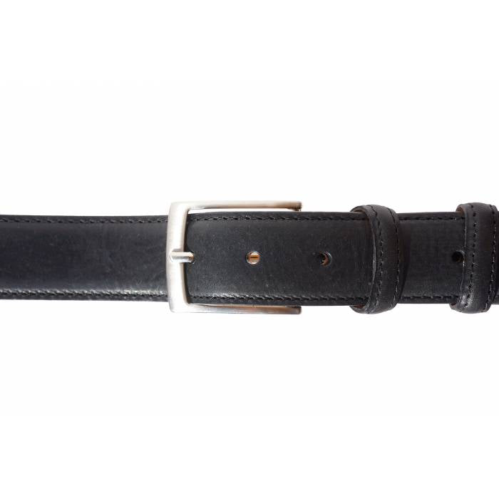Italian Leather Dress Belt, Single Stitched, 1-1/4" wide