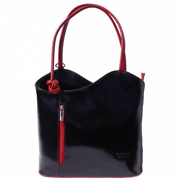 Convertible Handbag in Smooth Calf-Skin Leather
