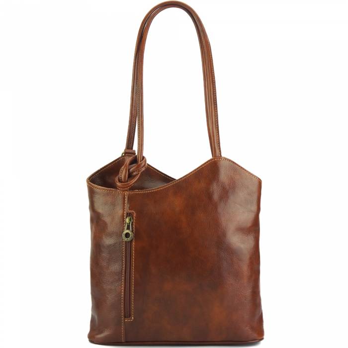 Italian Leather 'Vera Pelle' Handbag, Converts to Backpack, Vintage –  Cobblestone Shoppes