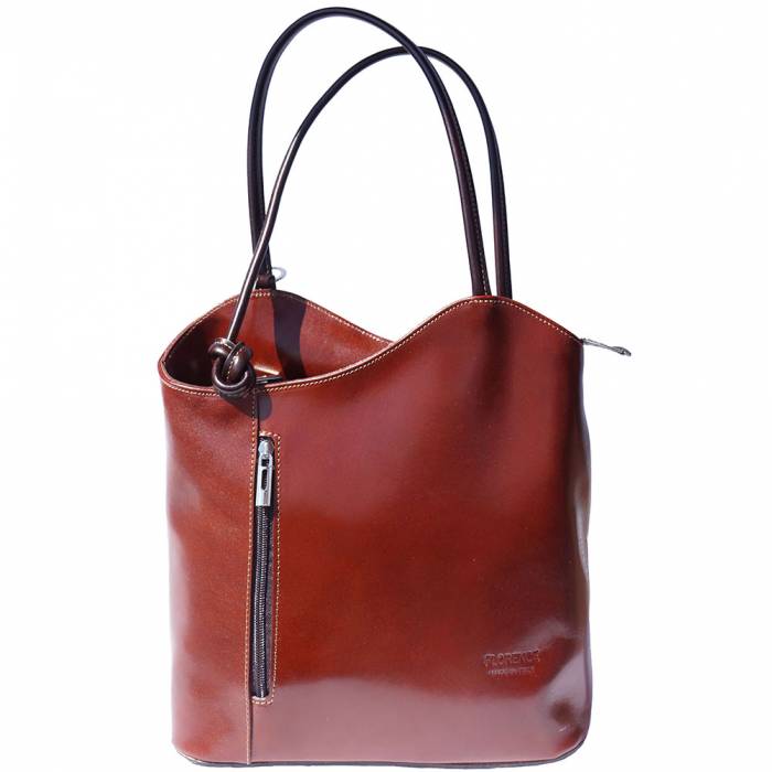 Convertible Handbag in Smooth Calf-Skin Leather