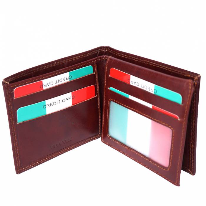 Rigid Bi-Fold Wallet with Flip-up Flap (RIGHT)