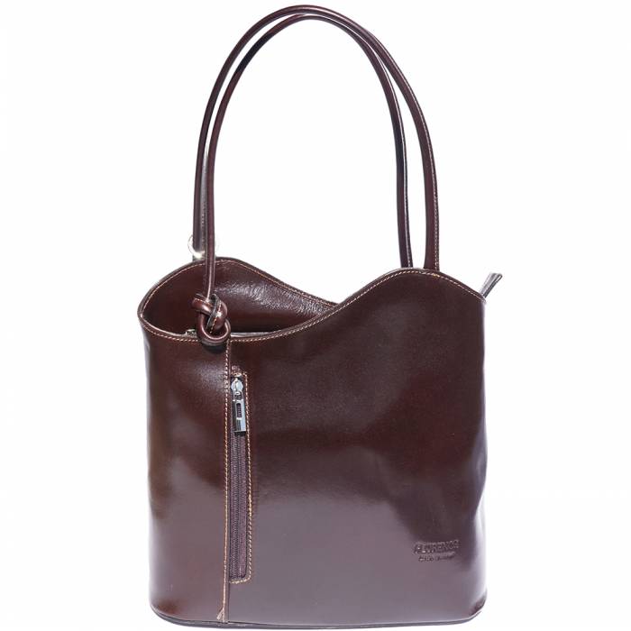 Convertible Handbag in Smooth Calf-Skin Leather
