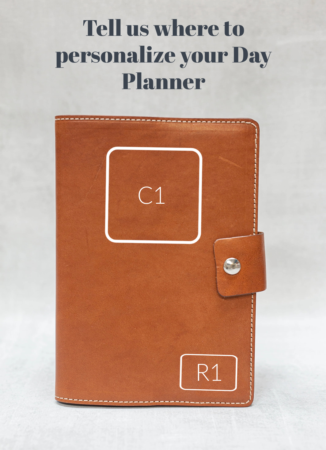 Leather Day Planner Cover with Calendar Insert