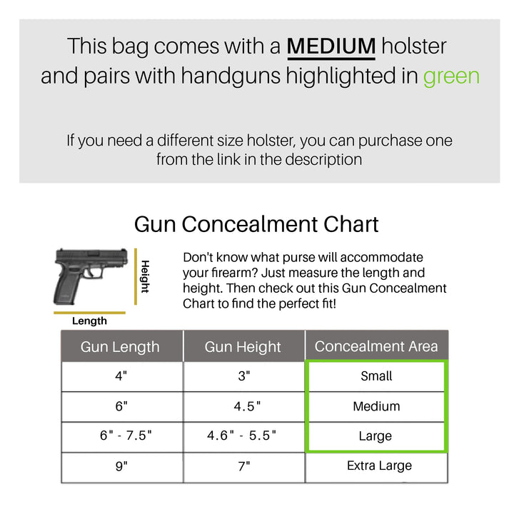 Blake | Concealed Carry Scooped Leather Crossbody or Shoulder Bag