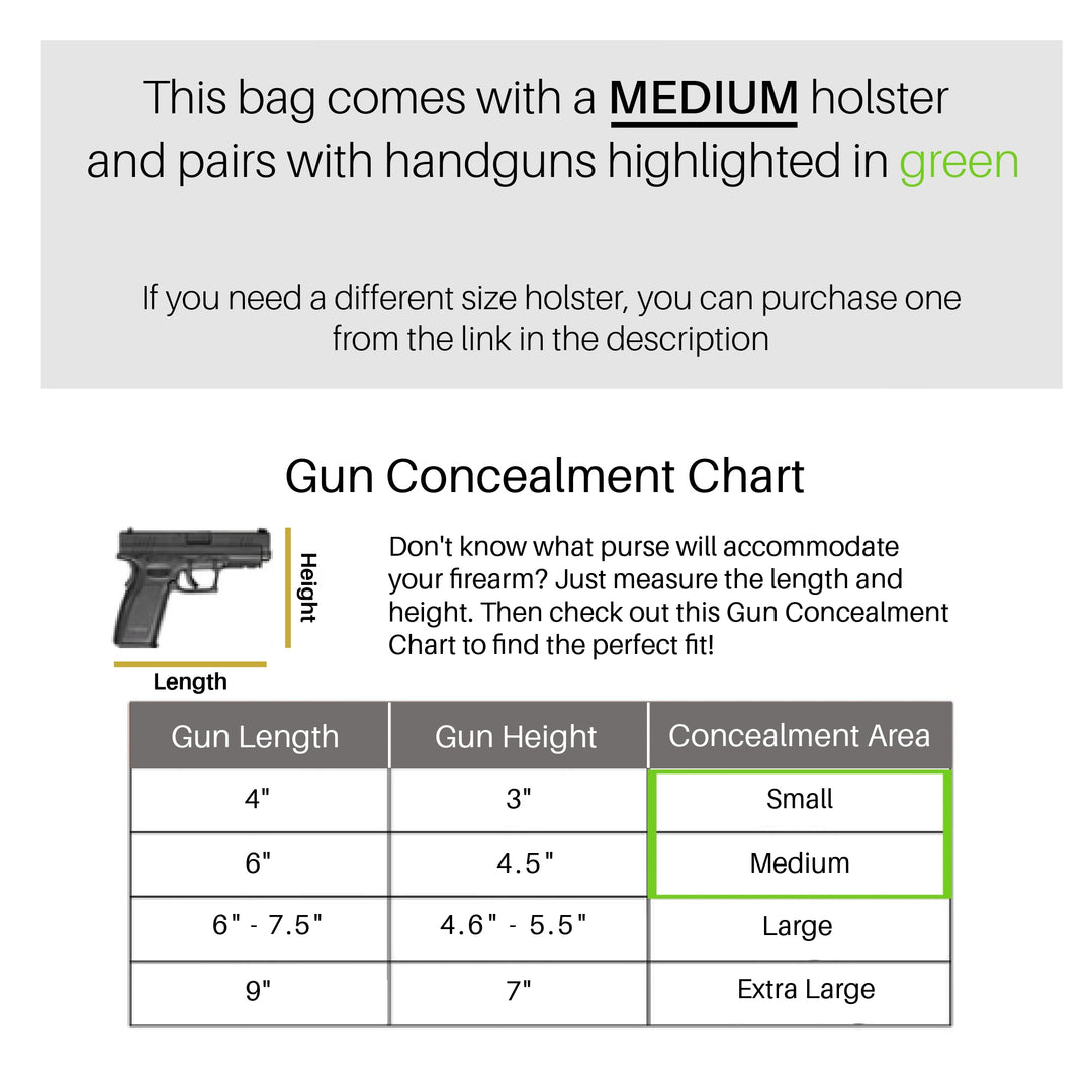 Jolene | Concealed Carry Leather Crossbody or Shoulder Bag