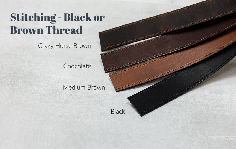 Water Buffalo Heavy-Duty Leather Belt, 1-3/4" wide, Square Buckle | Perfect for Concealed Carry