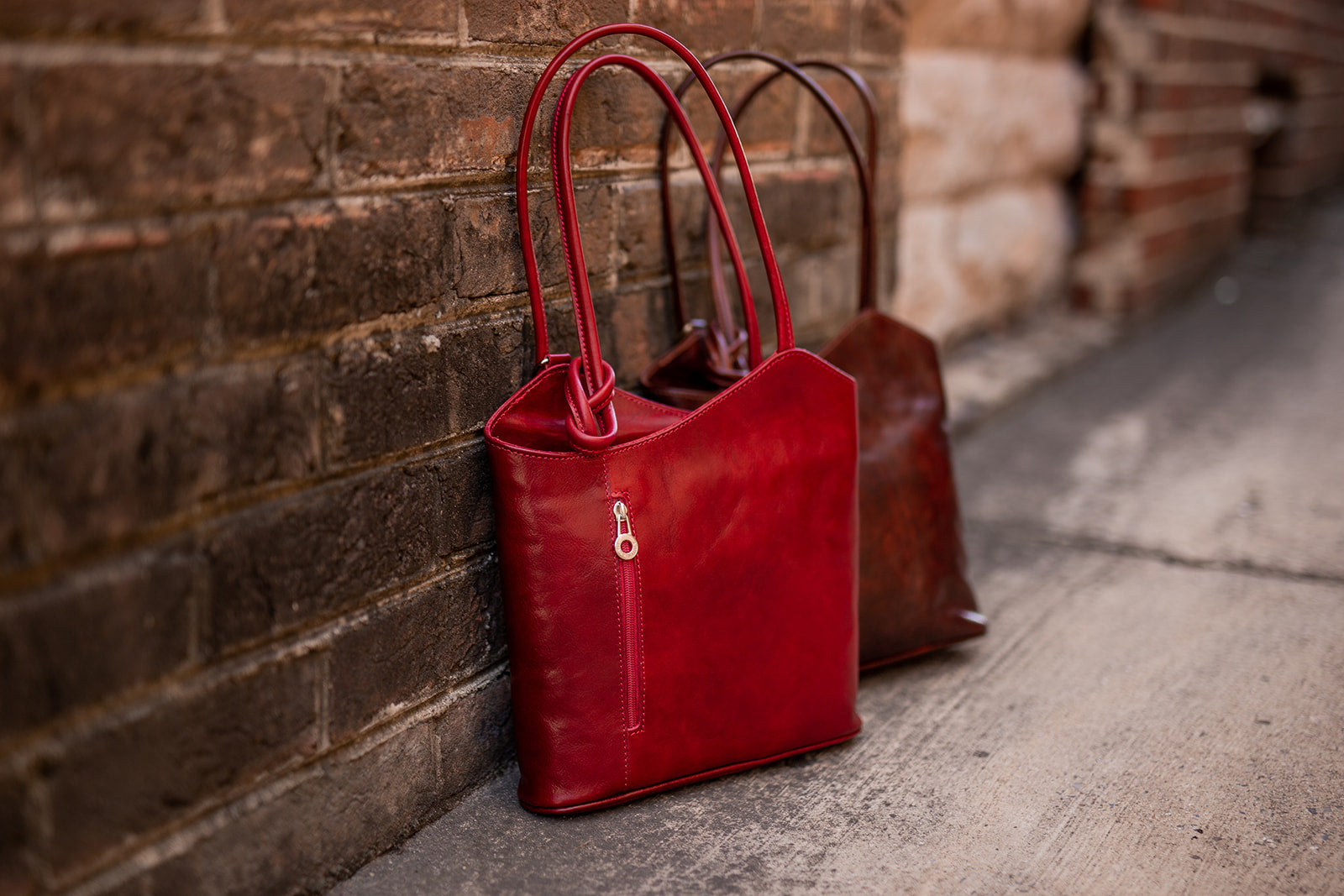 Vera Pelle Made in Italy Saffiano Leather Handbag