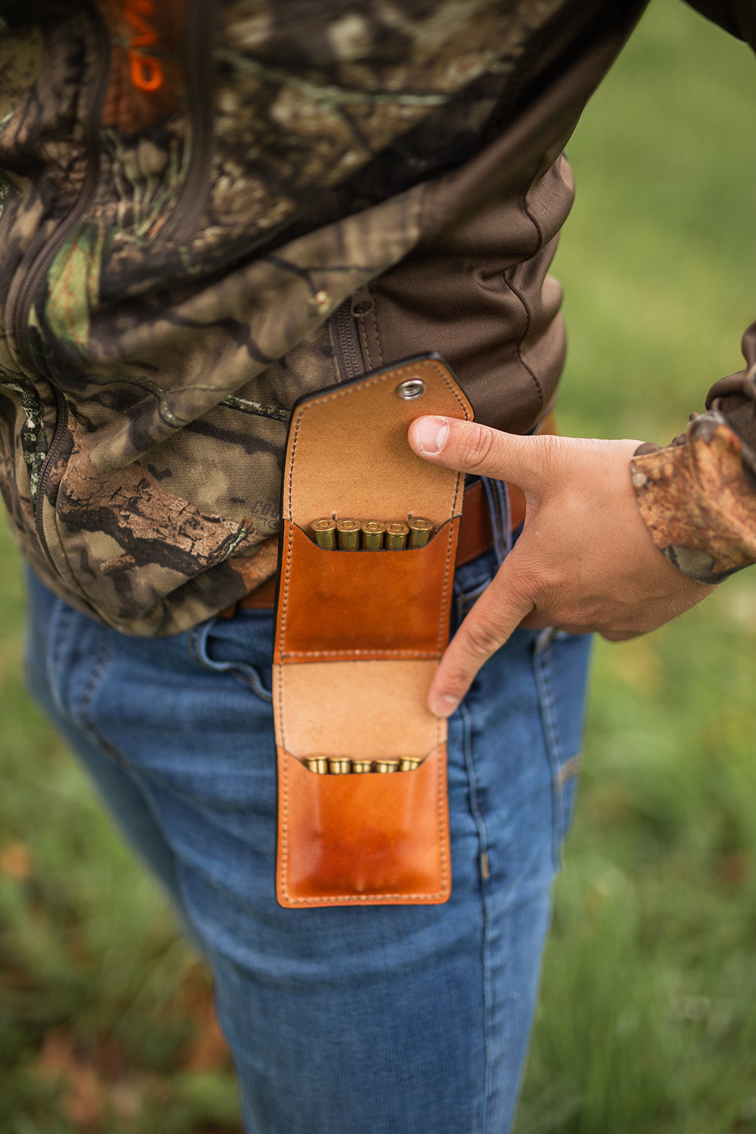Leather Ammo Case for BIG-BORE Cartridges