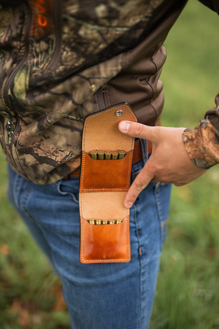 Leather Ammo Case for BIG-BORE Cartridges