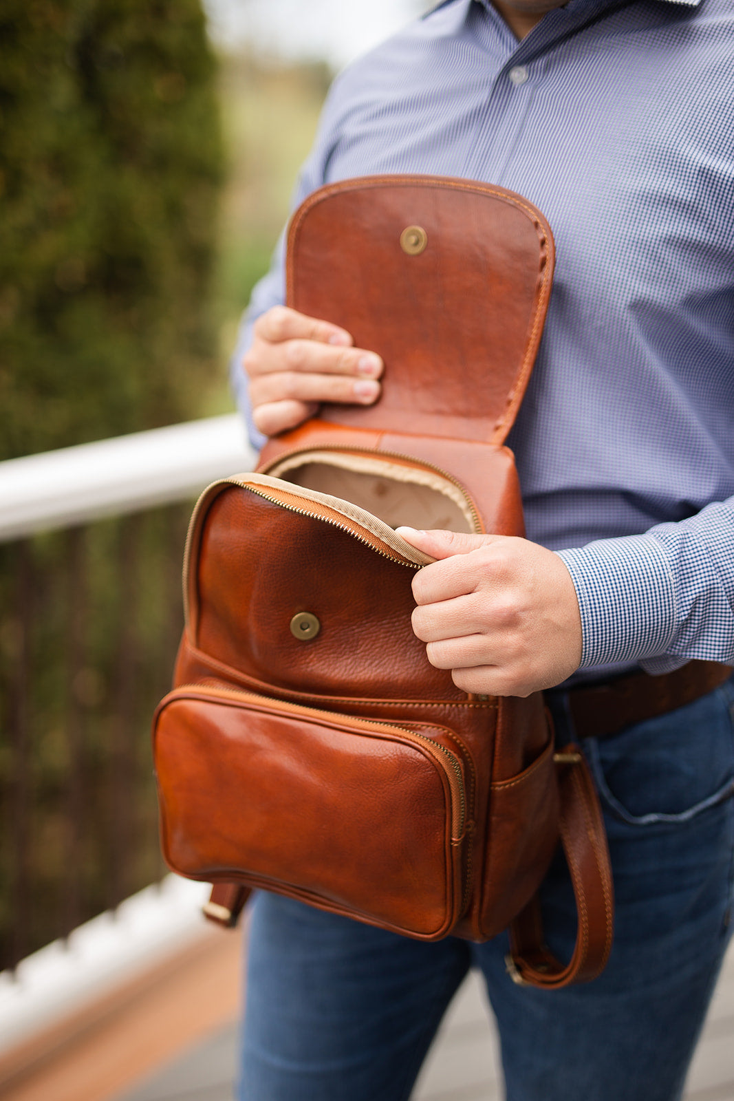 amazon leather backpack italy Classic Italian (Unisex) Approximately 12 High by 10 Wide by 5 Deep (30cm height x 26cm width x 13cm depth) Floto Venezia Leather Backpack