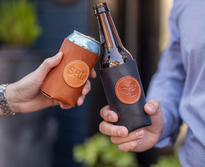 Leather Koozie | Can or Bottle Holder