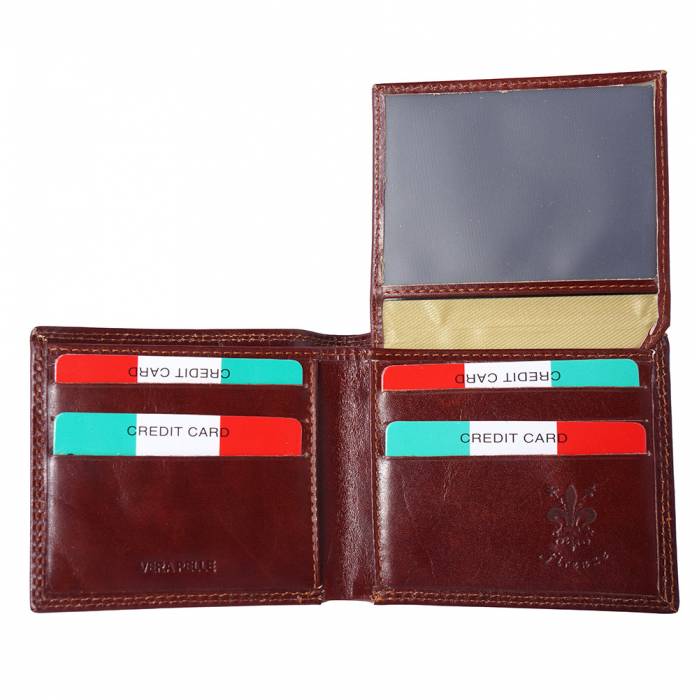 Rigid Bi-Fold Wallet with Flip-up Flap (RIGHT)
