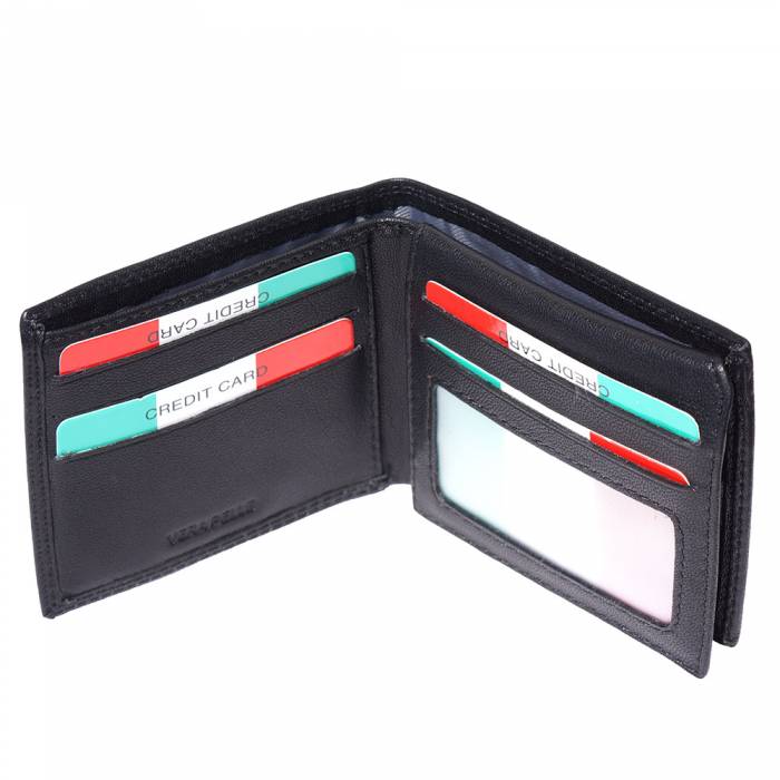 Bi-Fold Wallet with Flip-up Flap
