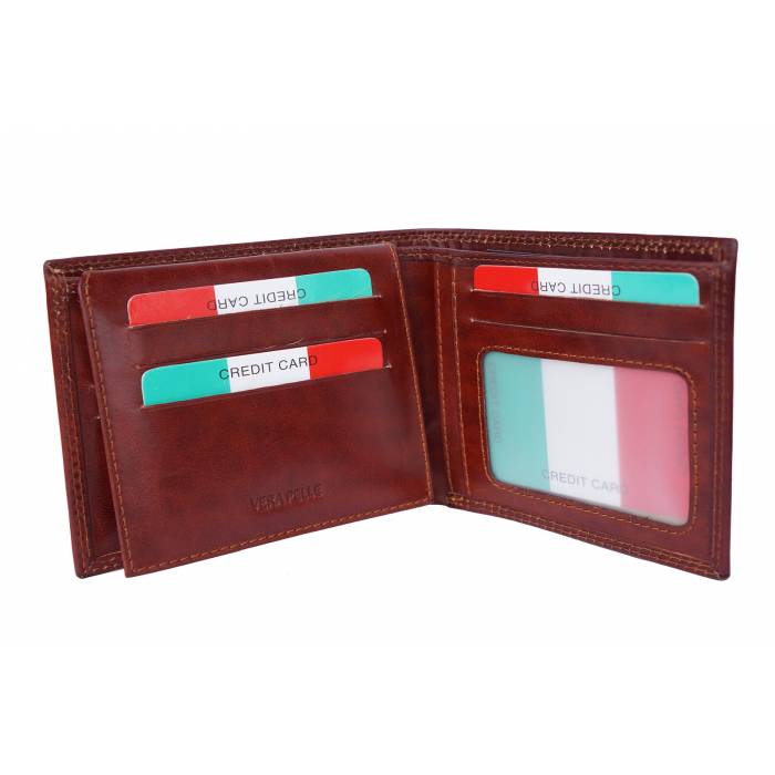 Rigid Bi-Fold Wallet with Flip-up Flap (LEFT)