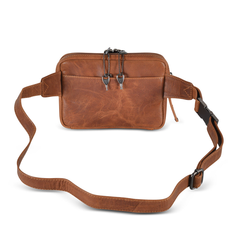 Style "Kailey" | Concealed Carry Leather Waist Pack | Back View | Full Grain Leather | By Lady Conceal