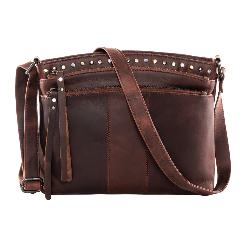 Brynn | Concealed Carry Arched Leather Crossbody or Shoulder Bag
