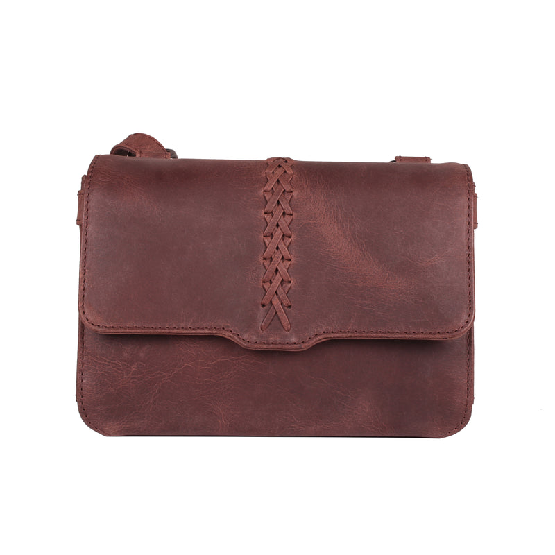 Style "Jolene" | Concealed Carry Crossbody/Shoulder Bag | Mahogany Full Grain Leather | By Lady Conceal