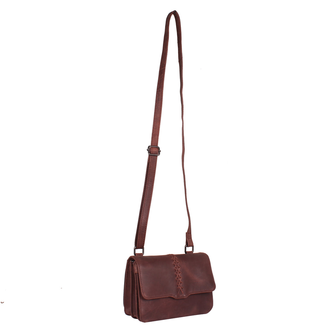 Style "Jolene" | Concealed Carry Crossbody/Shoulder Bag | Overall Full-length View | Full Grain Leather | By Lady Conceal
