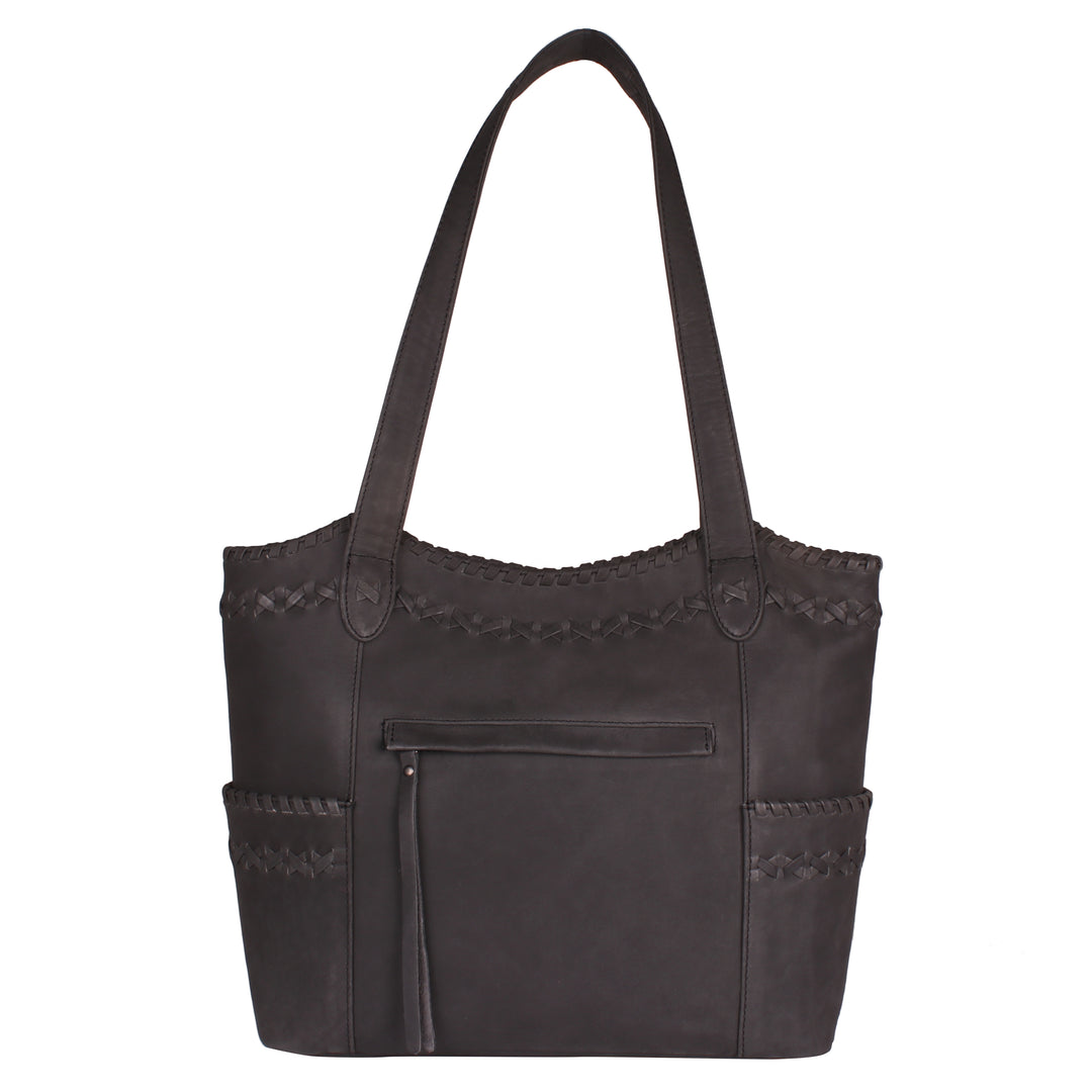 Style "Kendall" | Concealed Carry Tote/Shoulder Bag/Crossbody | Back View | Full Grain Leather | By Lady Conceal