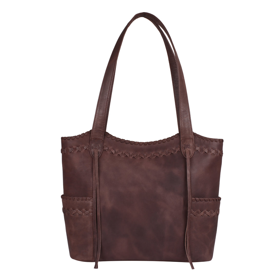Style "Kendall" | Concealed Carry Tote/Shoulder Bag/Crossbody | Mahogany - Full Grain Leather | By Lady Conceal